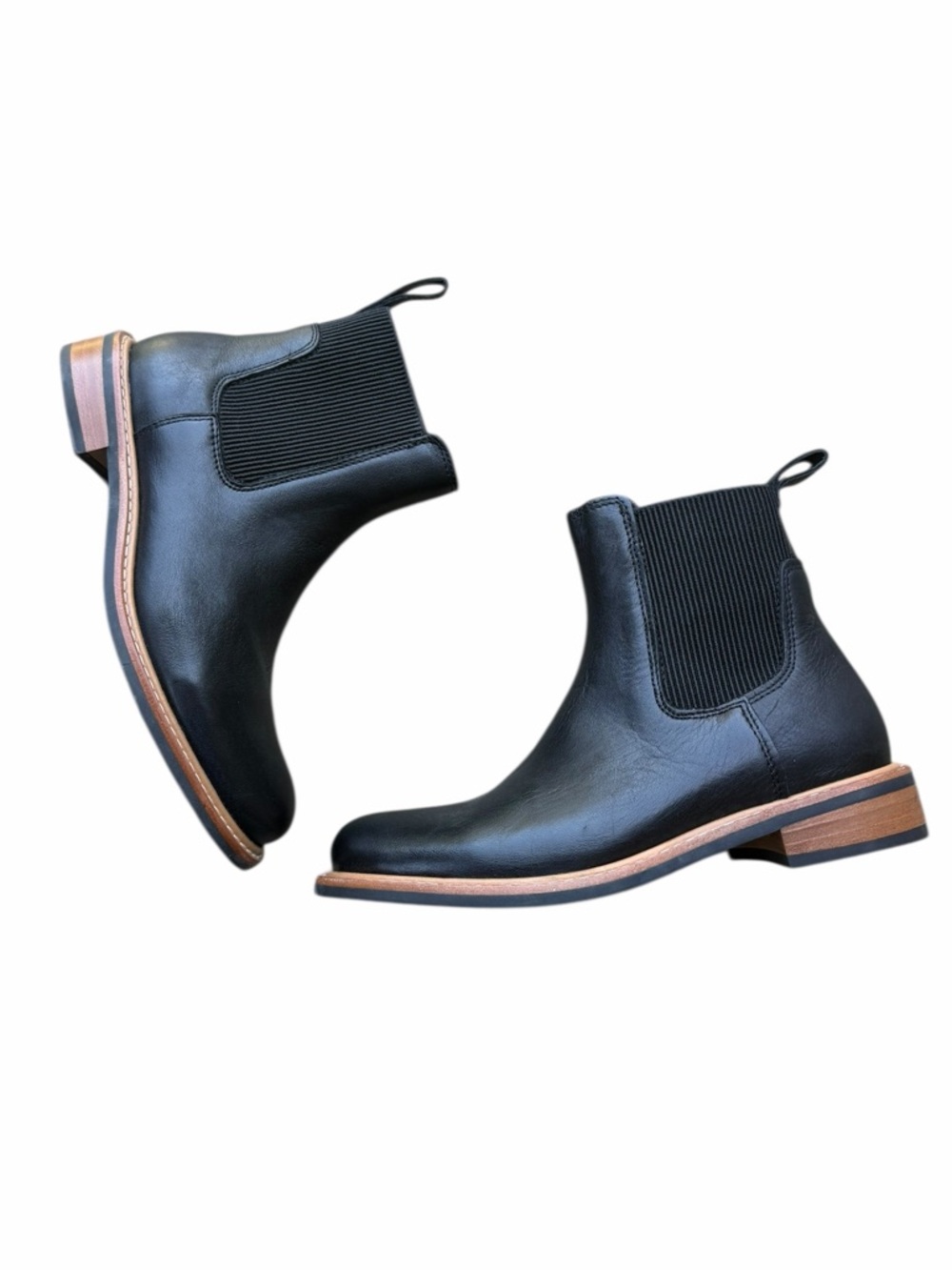Nisolo Carmen Womens 6.5 Pull Chelsea Leather Ankle Boots Black Anthropologie